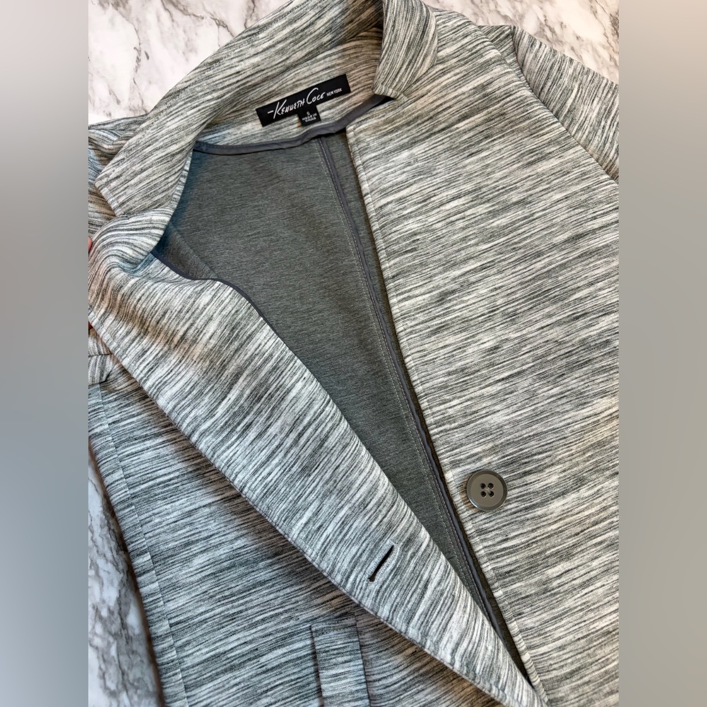 Kenneth Cole New York Heathered Gray Coat size S - Picture 4 of 5